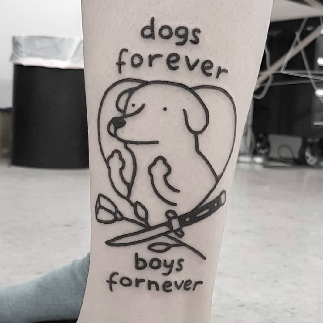 Dogs forever boys for never by tattooist Mr.Heggie
