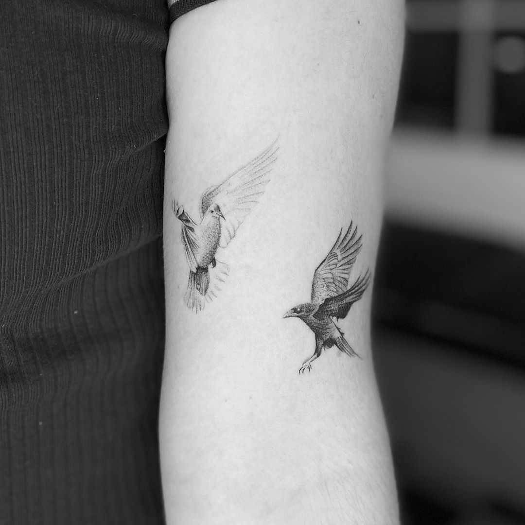 50 Dove Tattoos For Men - Soaring Designs With Harmony | Dove tattoos,  Tattoos for guys, Bird tattoo men