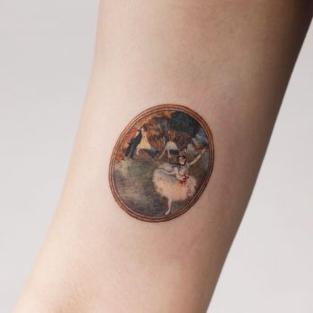Edgar Degas' The Star (Dancer on Stage tattoo by tattooist Saegeem