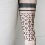 Geometric pattern on the left forearm by Malvina Maria Wisniewska
