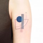 Grey and blue abstractions by tattooist Ida
