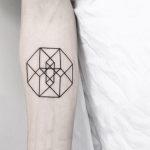 Hypercube tattoo by Malvina Maria Wisniewska