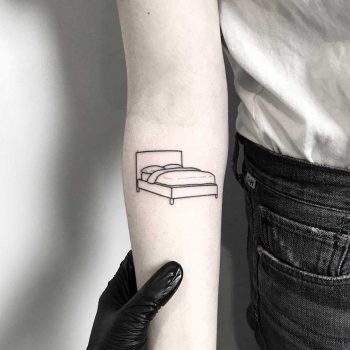 IKEA bed tattoo by tattooist pokeeeeeeeoh