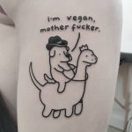 I'm vegan by tattooist Mr.Heggie