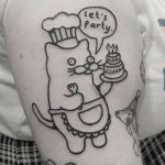 Let's party tattoo by tattooist Mr.Heggie