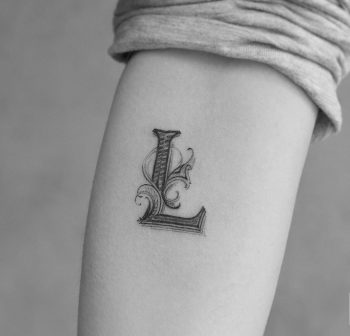 Letter L by tattooist Franky