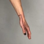 Line on a hand by tattooist MAIC