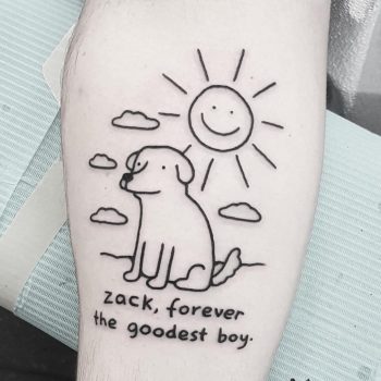 Lovely memorial tattoo by tattooist Mr.Heggie