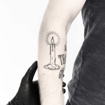 Melting candle by tattooist pokeeeeeeeoh