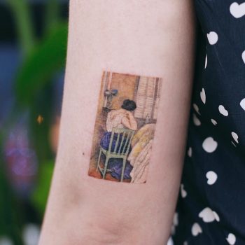 Ramón Casas - Las horas tristes tattoo by tattooist Saegeem