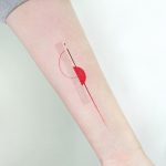 Red abstractions by tattooist Ida