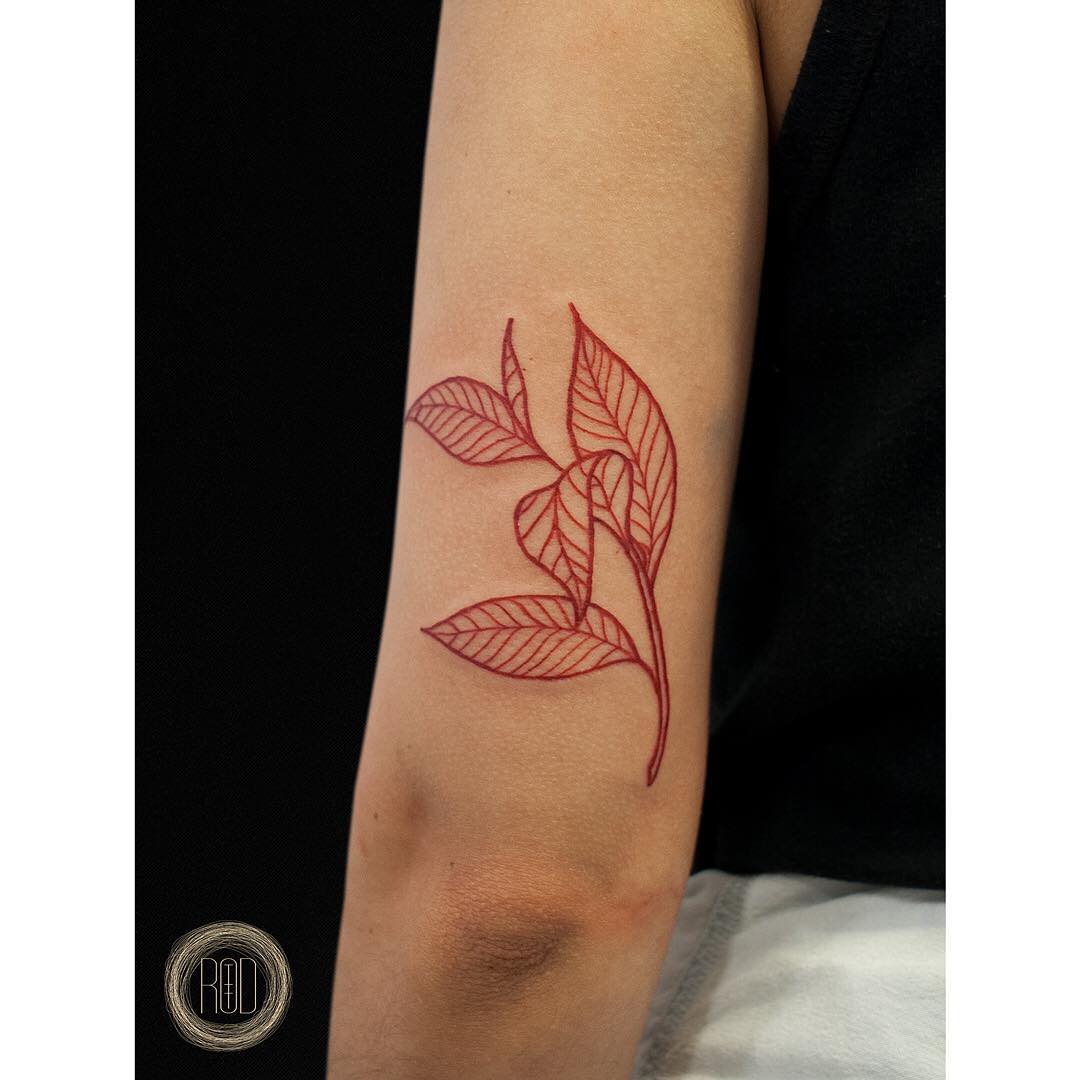 Red leaves by tattooist rodmaztattt