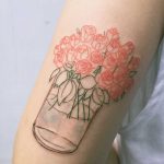 Roses in a vase by tattooist Cozy