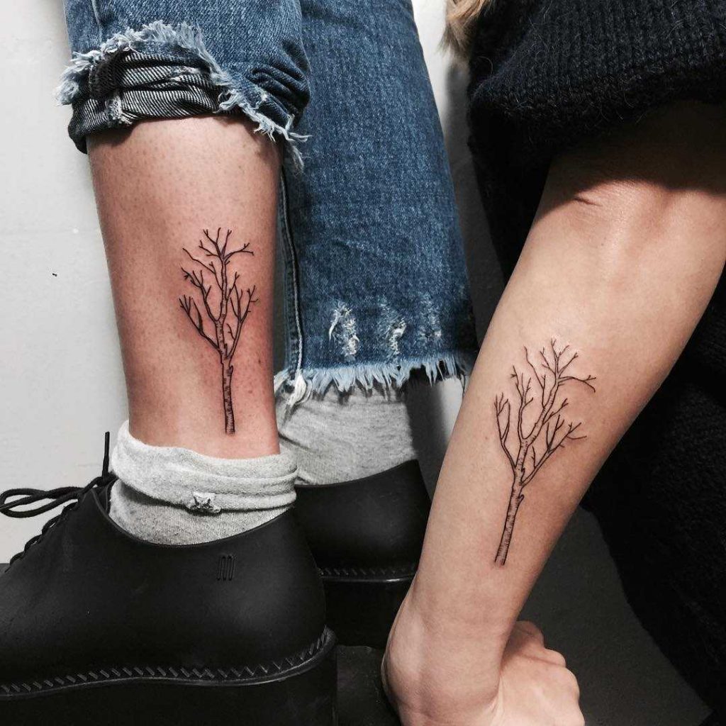 Matching Jasmine tattoos for sisters by Lara Maju
