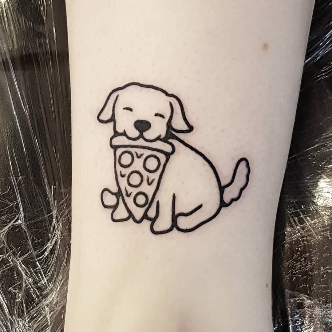 Super cute puppy by tattooist Mr.Heggie