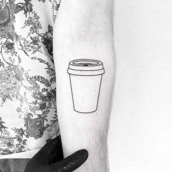 Take away cup tattoo by tattooist pokeeeeeeeoh