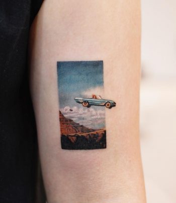 Thelma & Louise by tattooist Saegeem