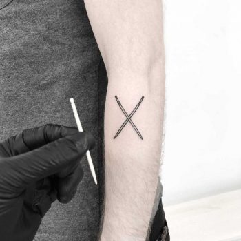 Toothpicks tattoo by tattooist pokeeeeeeeoh