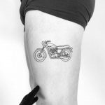 Triumph Bonneville tattoo by tattooist pokeeeeeeeoh