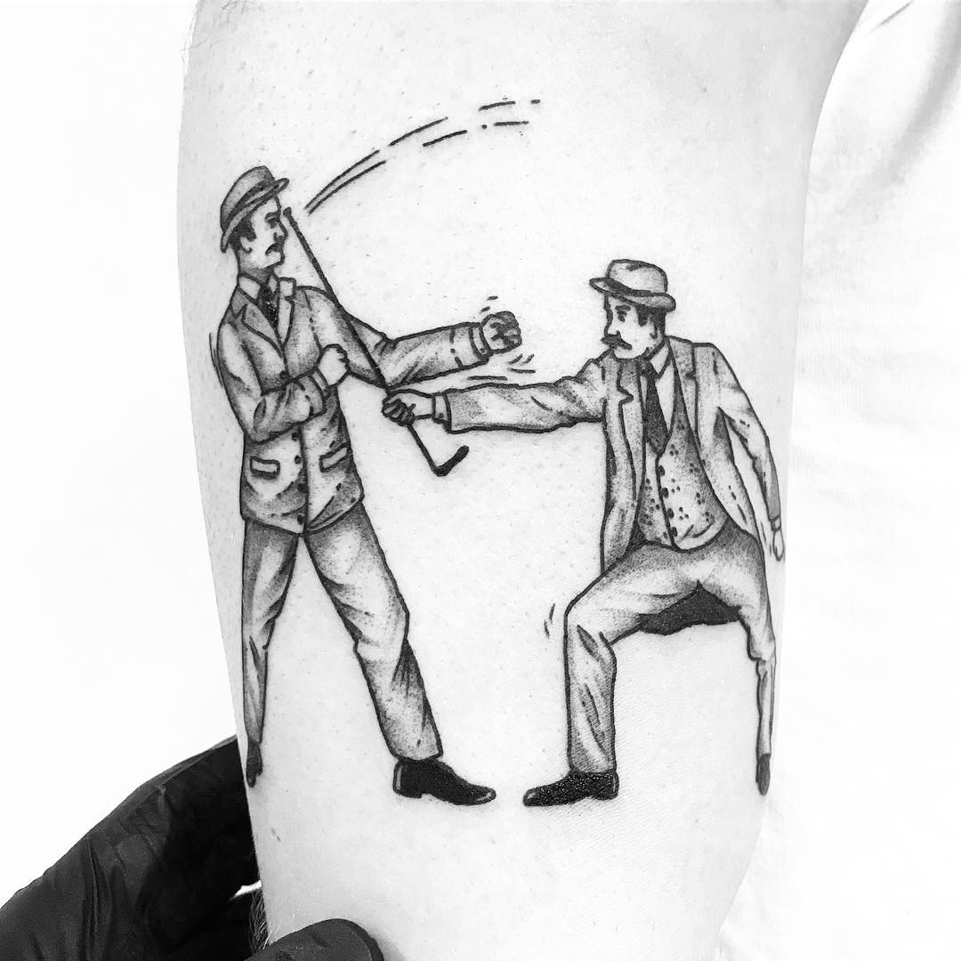 Two old guys by tattooist pokeeeeeeeoh
