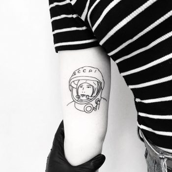 Valentina Vladimirovna Tereshkova tattoo by tattooist pokeeeeeeeoh