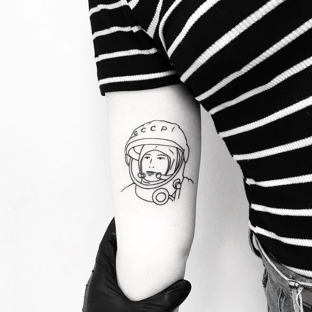 Valentina Vladimirovna Tereshkova tattoo by tattooist pokeeeeeeeoh