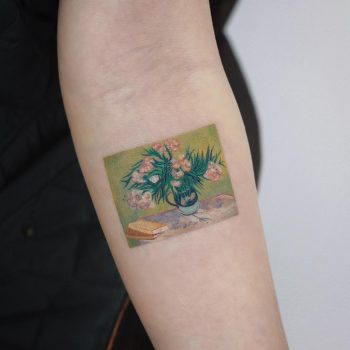 Van Gogh's Oleanders tattoo by tattooist Saegeem