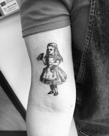 Vintage Alice In Wonderland illustration by Jake Harry Ditchfield