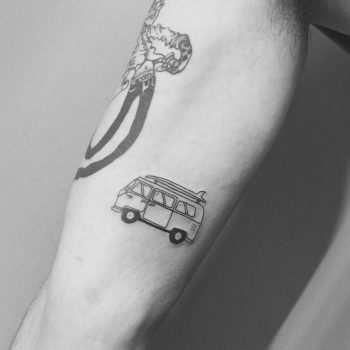 Vintage van tattoo by Sara Kori