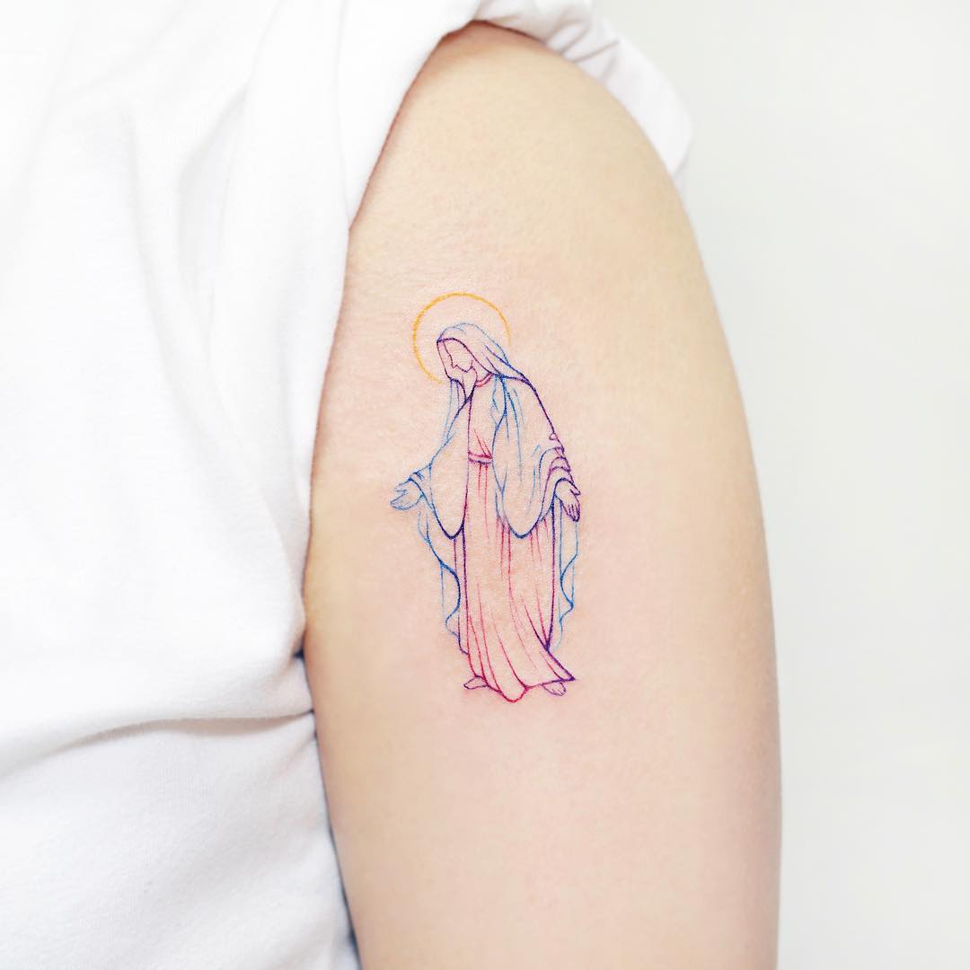 Virgin Mary by tattooist Ida