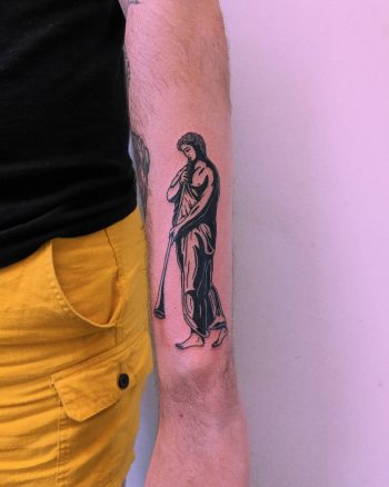 Woman with a trumpet by Tristan Ritter