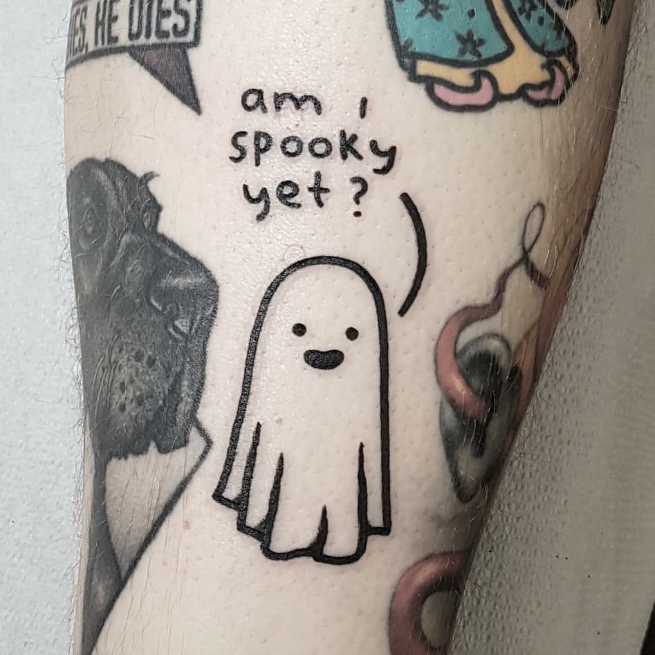 World’s spookiest ghost ever by tattooist Mr.Heggie
