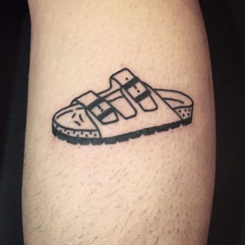 Birkenstock tattoo by @themagicrosa