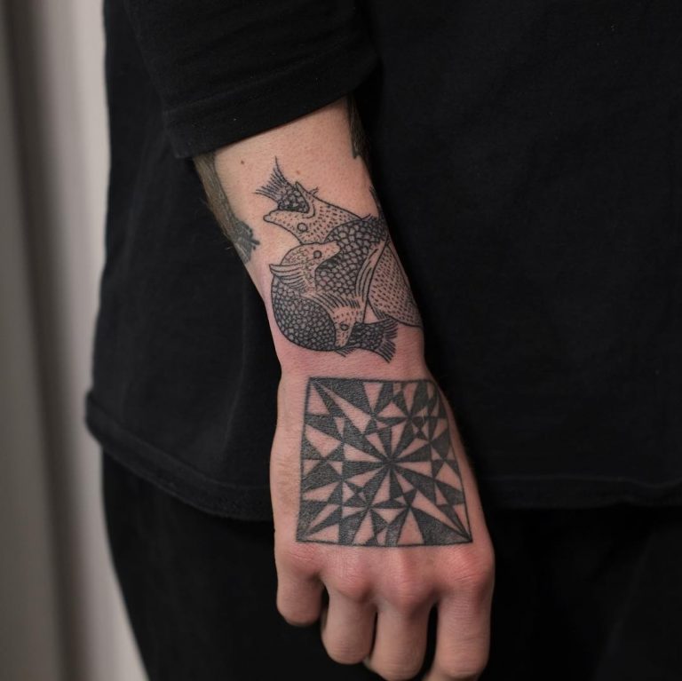 Dotwork Sacred Geometry Arm Tattoo Tattoogrid Net