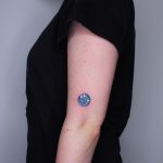 Blue diamond tattoo by Anya Tsyna