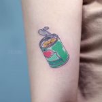 Canned pineapples tattoo by @m_tendo