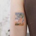 Claude Monet's Woman with a Parasol by tattooist Saegeem