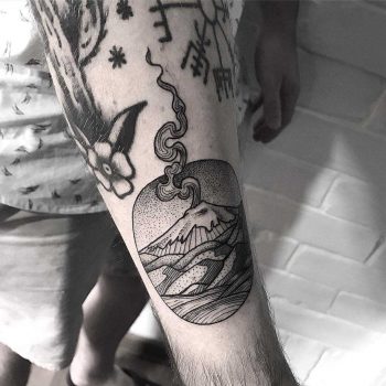 Cotopaxi tattoo by Angelica Talavera