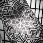 Elbow ditch mandala by tattooist Virginia 108