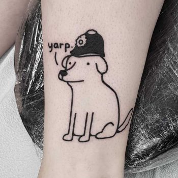 Firefighter dog by tattooist Mr.Heggie