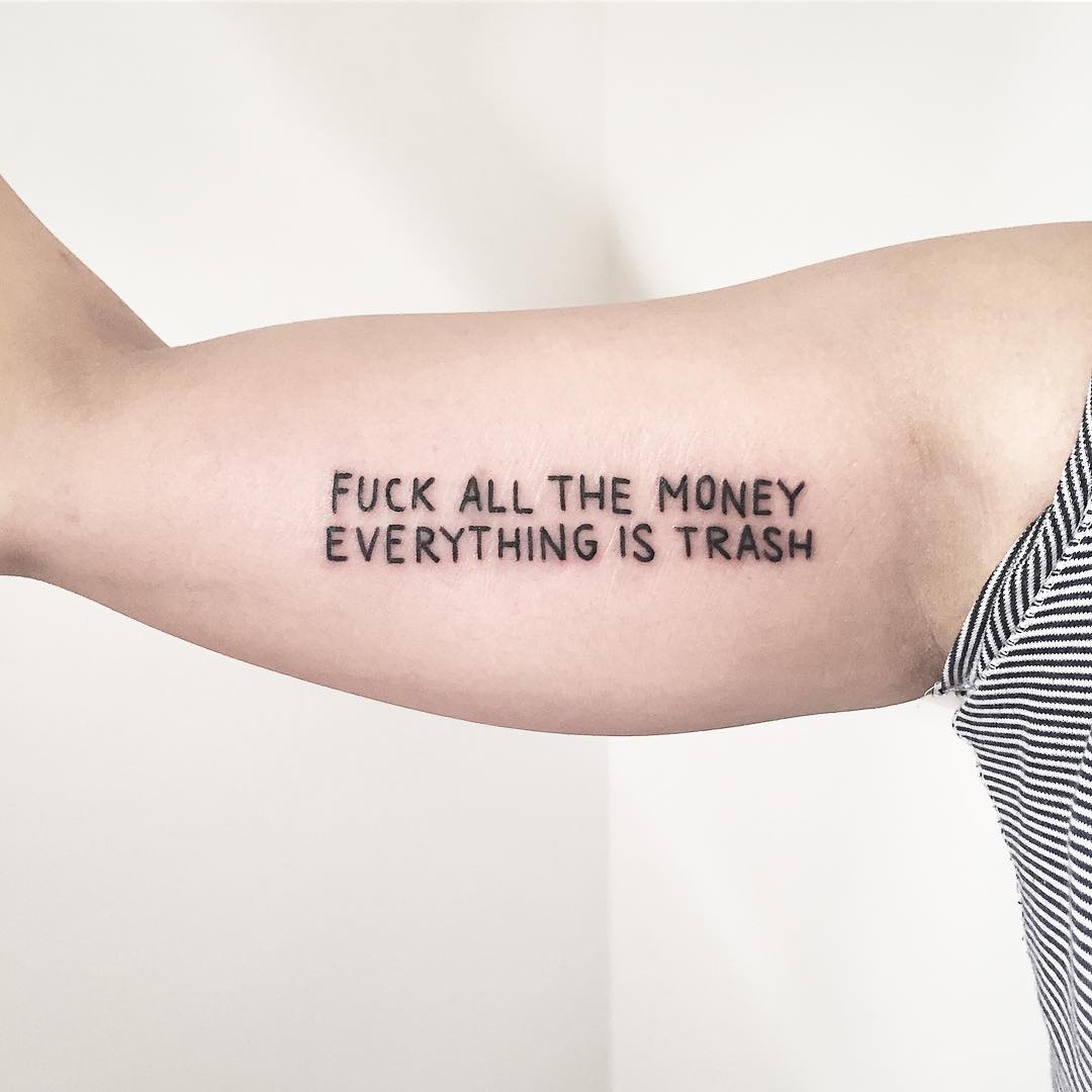 Fuck all the money everything by @themagicrosa