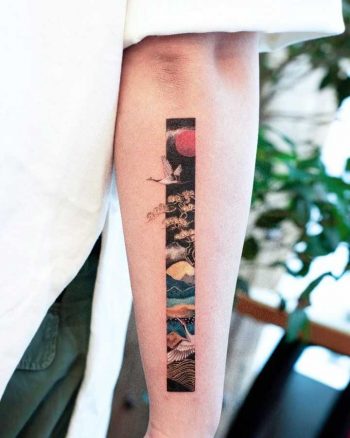 Golden frame by tattooist Franky