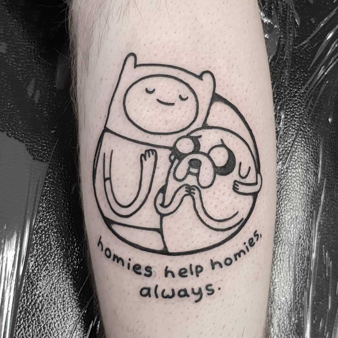 Homies help homies always by tattooist Mr.Heggie