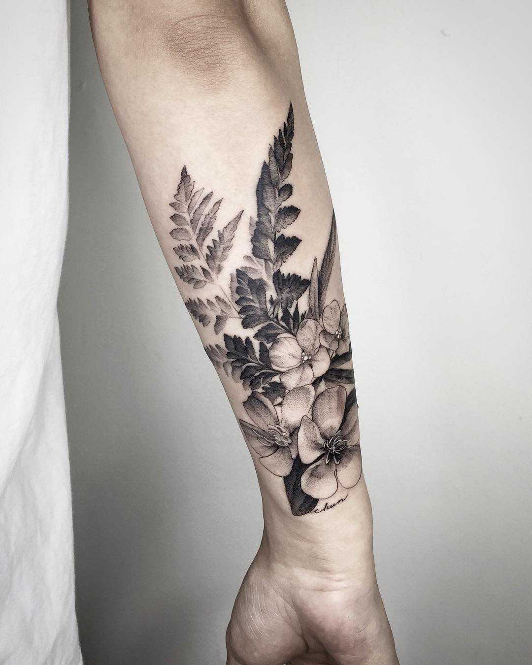 Kidney Fern, Water Lilac, and Wild Peony by Choco Chiang