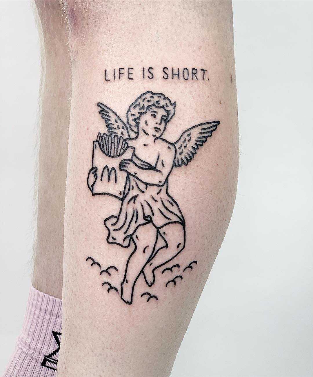 Life is short tattoo by @themagicrosa