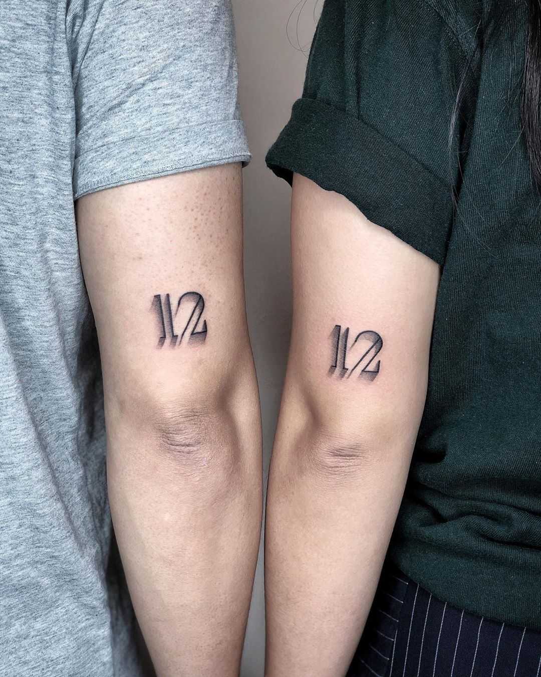Matching sibling tattoos by Choco Chiang