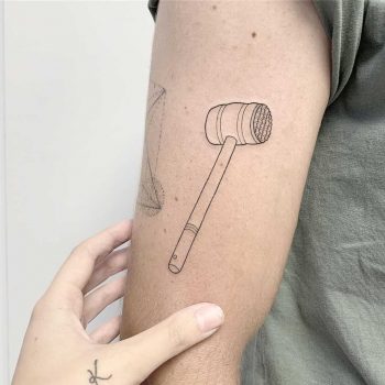 Meat mallet tattoo by Sara Kori