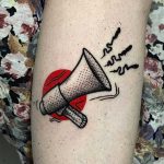 Megaphone tattoo by tattooist rodmaztattt