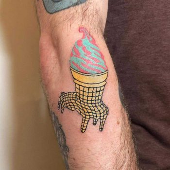 Melting ice cream cone by Dane Nicklas