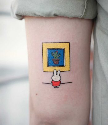 Miffy tattoo by tattooist Saegeem